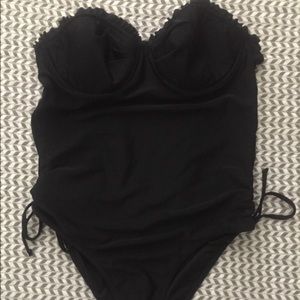 Black one piece swimsuit
